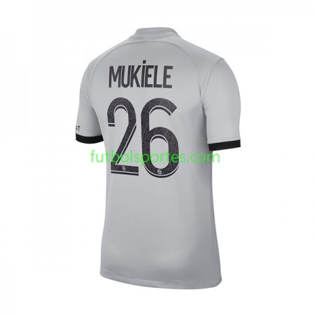 Camiseta Paris Saint Germain Mukiele 26 Segunda Equipación 2022/2023